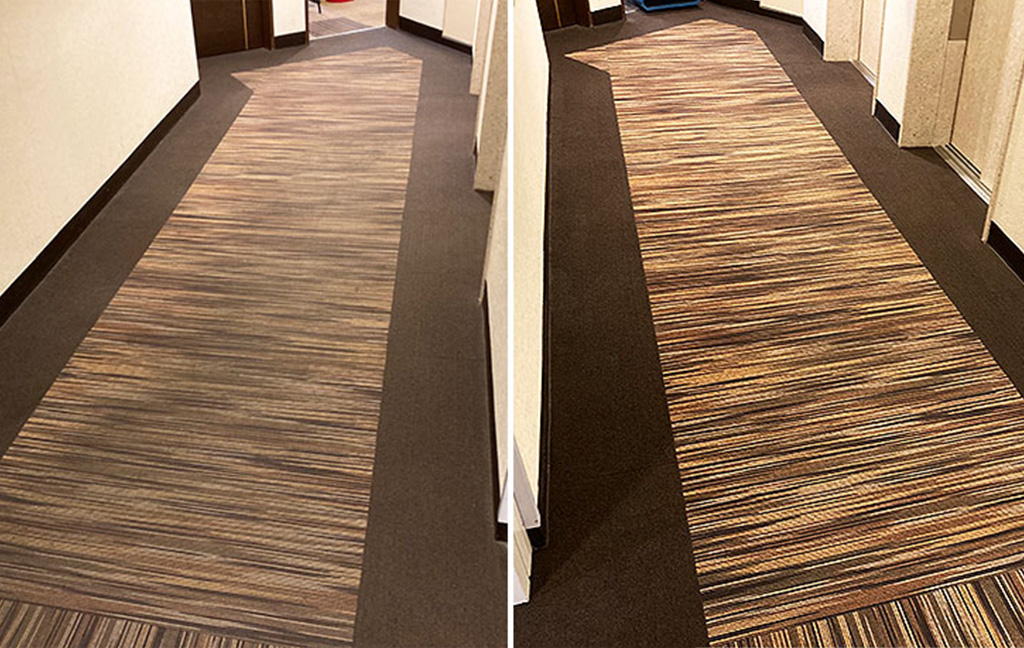 カーペット清掃のビフォーアフター