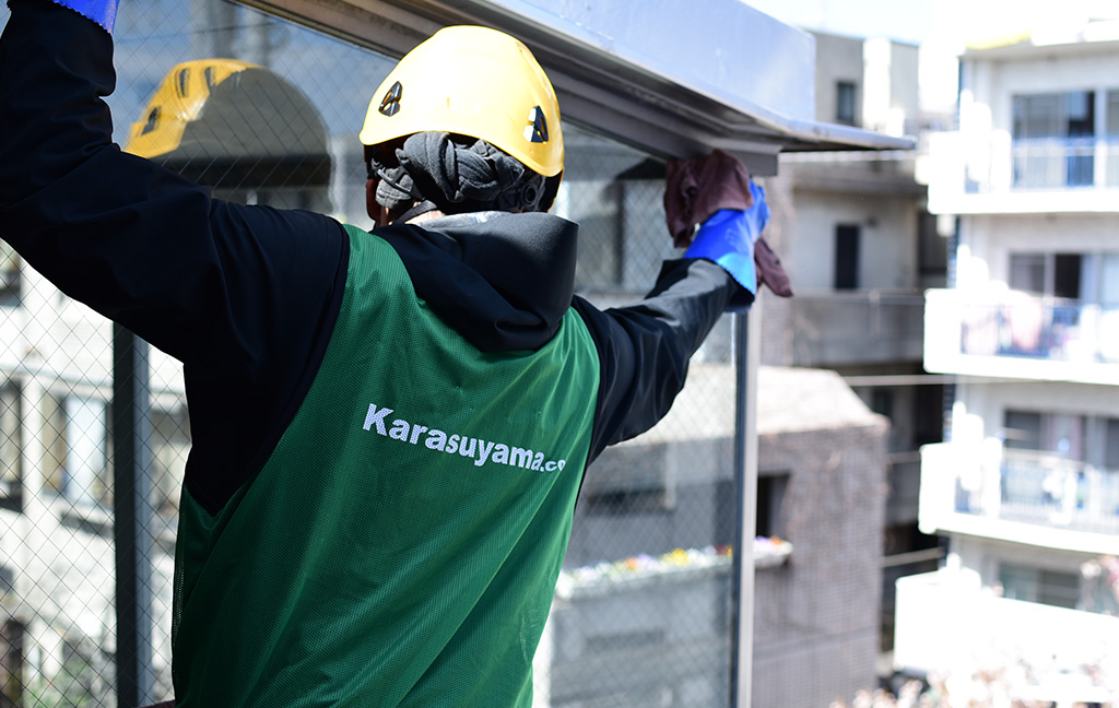 マンション高所清掃